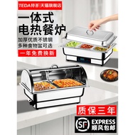Buffet Warmer Stainless Steel Electric Heating Food Warmer Commercial Hotel Buffet Warmer Canteen Di