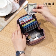 Genuine Leather Japanese Style Organiser with RFID Protection - Multi-Card & Coin Holder