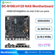 SZBOX  ITX J4125 NAS/DC-NAS N100 Montherboard DDR5 2x M.2 NVMe  6x SATA3.0 4x 2.5G Lan ports  HD+DP