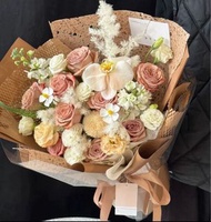 卡布奇諾玫瑰鮮花花束