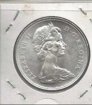 加拿大銀幣一元，1966