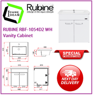 RUBINE RBF-1054D2 WH Vanity Cabinet / FREE EXPRESS DELIVERY
