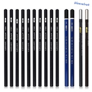 BLUEVELVET 12Pcs Sketch Pencils Professional Black Pencils Art Student 7B 8B 10B 3B 4B 5B 6B Art Sta