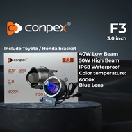 Conpex F3 3 inch Foglamp 6000K Blue Lens 1 color Flat cutoff Biled Foglamp/ CONPEX F3 3 inch 40watt 