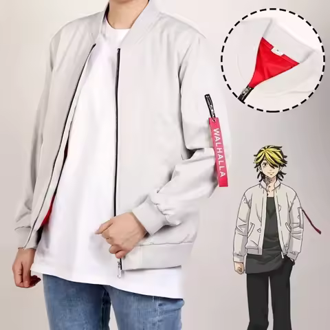 Anime Tokyo Revengers Costumes Cosplay Kazutora Hanemiya Jacket Baseball White Coat Valhalla Uniform