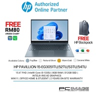 HP Pavilion Laptop 15-EG3051TU / 15-EG3052TU / 15-EG3053TU / 15-EG3054TU (i5-1335U/8GB/512GB/15.6" FHD/OPI/W11H/2YW/BP)