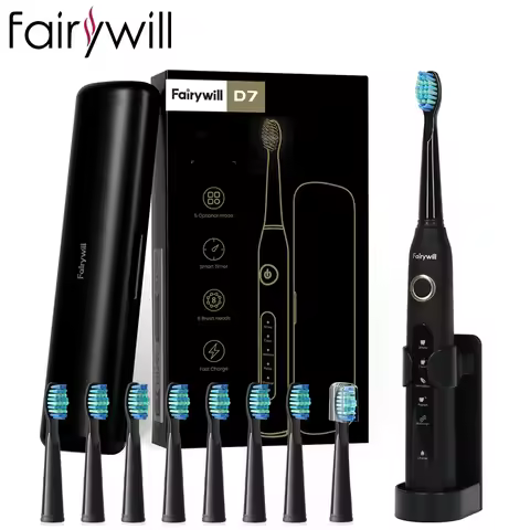 Fairywill Electric Sonic Toothbrush FW-D7 USB Charge Rechargeable Adult Waterproof Electronic Tooth 