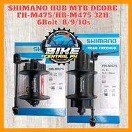 SHIMANO HUB DEORE HB-M475 / FH-M475 8 9 10SPD FRONT/REAR