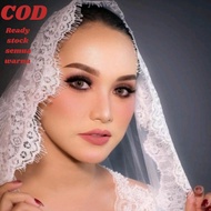 BROCADE LACE BRIDAL VEIL, AKAD SLAYER, MOTHER &-IN-LAW VEIL, GRADUATION VEIL, SIRAMAN VEIL Lace Veil