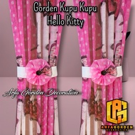 HELLOKITTY Hello Kitty Pink Thin Butterfly Curtains Minimalist Curtains