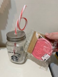 星巴克 STARBUCKS bearista 冷萃雙蓋玻璃杯組 手把杯 450ml