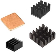 Easycargo Raspberry Pi 4 Heatsink Kit Aluminum + Copper + 3M 8810 Thermal Conductive Adhesive Tape f