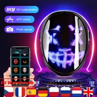 Led Cosplay Mask With Programmable Illuminated Face Transforming Mask Rechargeable App-Controlled Prop Halloween Party Bluetooth Mask
