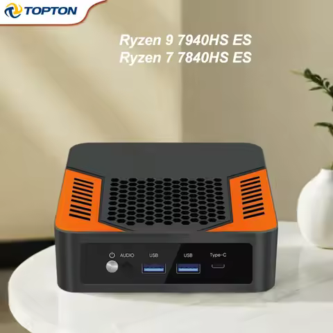 Topton Mini PC AMD Ryzen 7 8845HS ES 7840HS ES Version USB4.0 Dual LAN 2xDDR5 PCIe4.0 Windows 11 Nuc