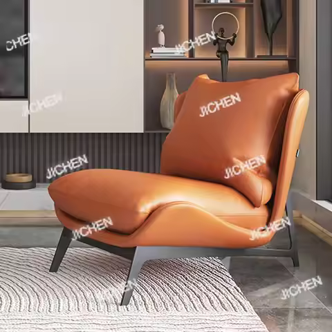 JC Upholstered Single Sofa Lounge Leisure Armless Lazy Chair Comfy Accent Chair for Living Room Bedr