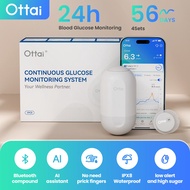 4 Pieces  Ottai M8 CGM Continuous Glucose Monitoring System No Sanning Dynamic Glucometer Continuous