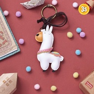 Alpaca keychain - Synthetic leather keychain