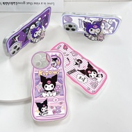 【Free Holder】 VIVO Y81 Y81i Y85 Y71 Y71i Y91 Y95 Y72 Y52 Y75 Y55 Y76 Y77 5G For Phone Case Hard Casing Cartoon Kuromi Full Cover Shockproof Cases