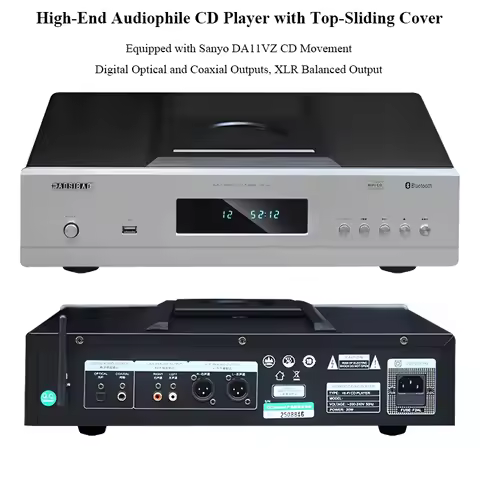 Lossless HIFI CD Player with Top Loading ES9038Q2M DAC Bluetooth 50 Full Balanced Music CD Player 19