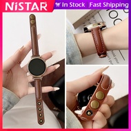 NiSTAR Ultra thin soft leather wristband for 18MM 20MM 22MM,New metal dual button buckle loop band f