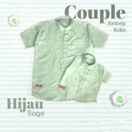 HIJAU DEFECT is DAMAGED Father and Son Couplekoko Sage Green MArun DEnim