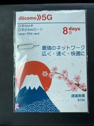 Docomo5G 日本Sim卡8 fays