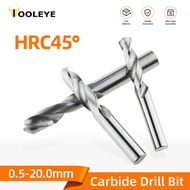 Tooleye HRC45° Carbide Drill Bit Metal Drill Bits Tungsten Steel Drills For CNC Lathe Machine Alloy Drilling Tools 0.5-2