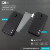 PAKET Tempered Glass + VEVORIUM EVO PRO Xiaomi Redmi 8 8A Soft Case