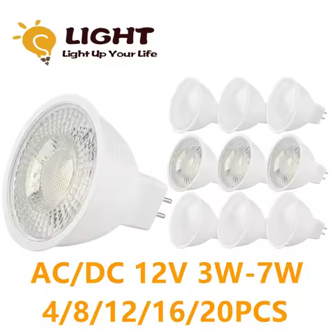 4-20PCS LED Spotlight MR16 GU5.3 low pressure AC/DC 12V 3W 5W 6W 7W Light Angle 38 120 degrees Apply