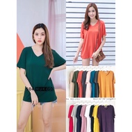 (Chest 45" Length 26") Rayon V-Neck Shirt Good Quality Fabric Beautiful Shape