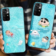 Crayon Shin-chan 02 Glass Phone Case For POCO F3 F4 F5 M3 M4 M5 M6 4G X3 X4 GT NFC X5 X6 PRO 5G