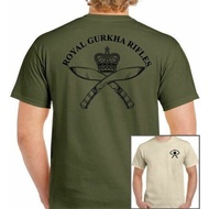 GURKHA Mens Cotton T-Shirt The Royal British Army s Forces Tee TOP Cap Beret Emblem s-5xl