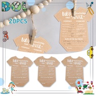 20Pcs Baby Gender Reveal Cards Handwritten Gender Advice Cards For Mom And Dad Gender Revealing