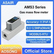 T5ZW ASAIR AMS3 High Accuracy Large Range Thermal Gas Mass Flow Meter Air Nitrogen 10-6000L/min