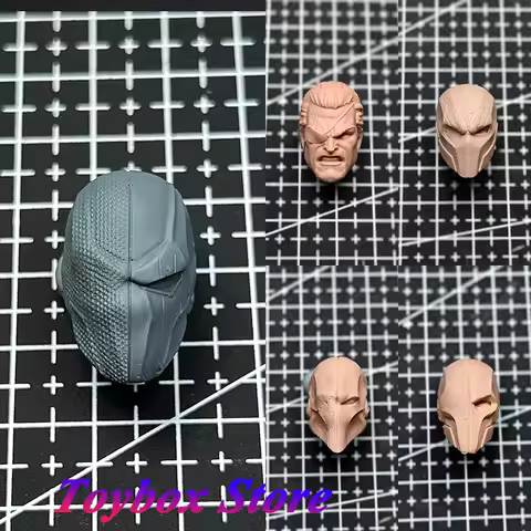 1/12 Detective Comics Anime Figurine Deathstroke Unpainted Head Sculpt Justice League Mini Model For