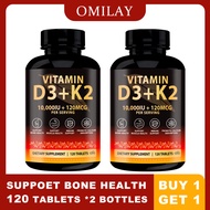 Omilay Vitamin D3 Vitamin K2 Tablet for Joint Health Enhance Calcium Absorption Vitamin D3 K2 Tablet
