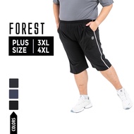 seluar pendek Forest Plus Size Men 100% Cotton Casual Quarter Short Pants Men | Plus Size Seluar Pen