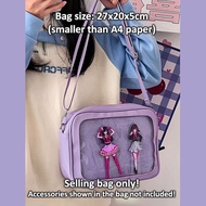 SG Ita Bag Insert Crossbody Bag Japanese Bag Itabag Sling bag Men and Women bag Messenger bag Transp
