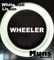 Lis Ban Mobil White Wall Ban Mobil Velg Ring 13 -15 Putih Polos WHEELER Original