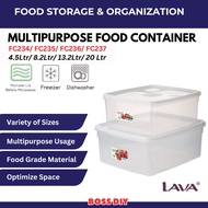LAVA FC234 / FC235 / FC36 / FC237 4.5Ltr - 20Ltr Multipurpose Food Container/ Bekas Makanan/ Storage