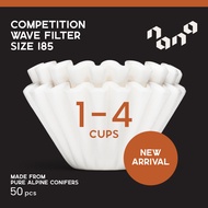 Wave Filter Paper 185 Drip Coffee Competition Filters (50 Pieces/Pack) by Wasin Kusakabe l Nana Roas