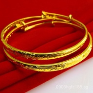 Pure Gold Bracelet Color Child Gold Bell Baby Bracelet Gold Plated Bracelet Gift999Qianying Men's an