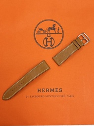 （9成新）Hermes 金色手錶帶， Epsom 皮，有正單，陪驗