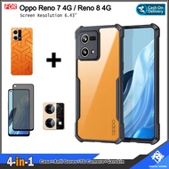 4in1 Case Package Oppo Reno 7 4G Reno 8 4G Free Anti-Scratch Free TG Camera and Garskin