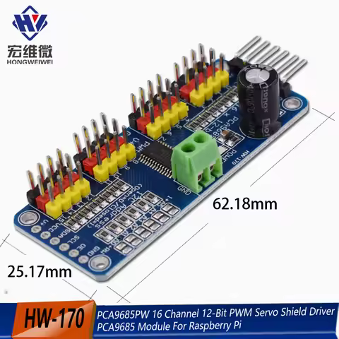1-10PCS PCA9685PW 16 Channel 12-Bit PWM Servo Shield Driver I2C Interface PCA9685 Module For Raspber