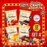 Ooobun Crazy Deal [Set A | 4Flavours x 3Packs] Ooobun HALAL Mixed Flavoured Toast SET A Bread Bundle