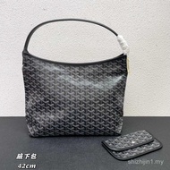 QEHM Ready Stock Classic Goyard Female Bag Goyard Dog Teeth hobo Bag Large Capacity Shopping Child M