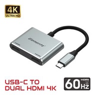 Elementz 4K 60Hz USB-C to Dual HDMI Hub with MST Dual Monitor MC-206H