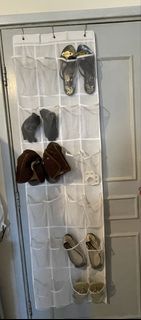 門後鞋子或雜物收納袋連金屬勾