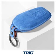 TPIC Alcantara Key Fob Cover for Ferrari F1 Rubber 599 F40 Roma 812 F8 SF90 Portofino Key Case Keych